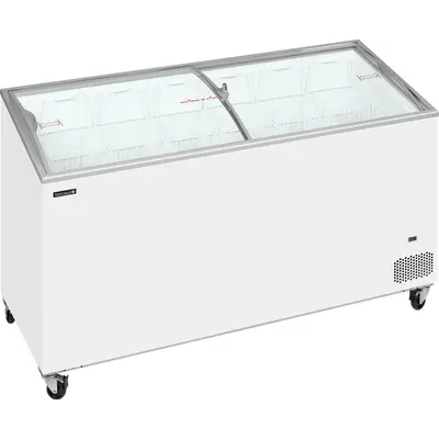Tefcold Mraznička pultová  prosklené oblé víko IC 501 SCEB