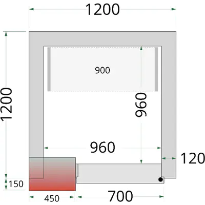 Tefcold Panely ke stavebnicovým boxům 120 mm CR 120x120x220