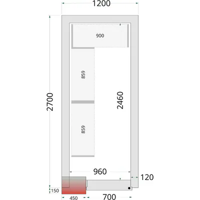 Tefcold Panely ke stavebnicovým boxům 120 mm CR 120x270x220