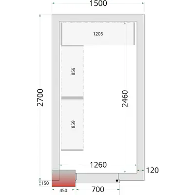 Tefcold Panely ke stavebnicovým boxům 120 mm CR 150x270x220