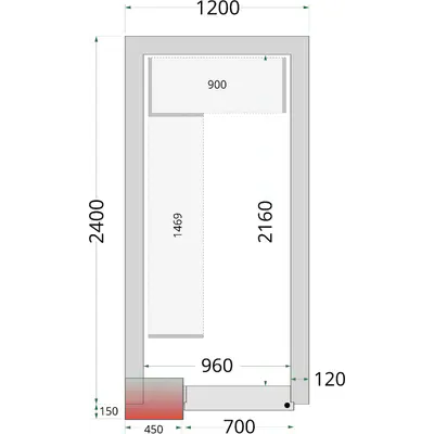 Tefcold Panely ke stavebnicovým boxům 120 mm CR 120x240x220