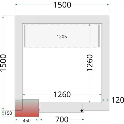 Tefcold Panely ke stavebnicovým boxům 120 mm CR 150x150x220