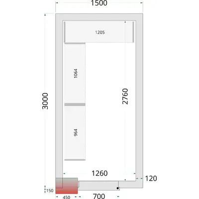 Tefcold Panely ke stavebnicovým boxům 120 mm CR 150x300x220