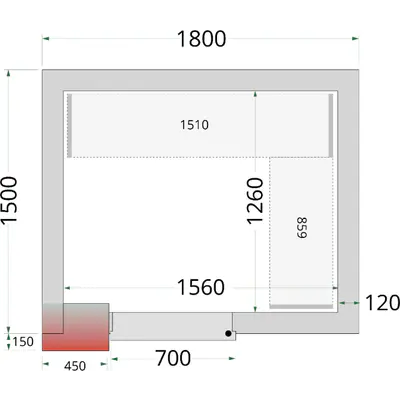 Tefcold Panely ke stavebnicovým boxům 120 mm CR 180x150x220