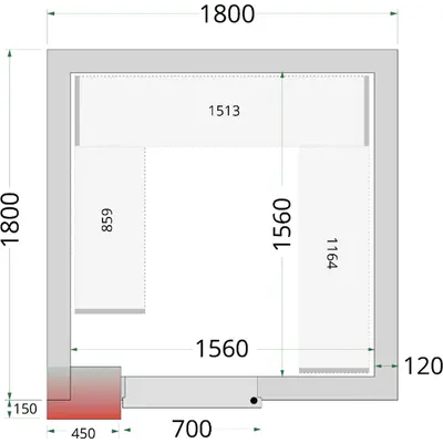 Tefcold Panely ke stavebnicovým boxům 120 mm CR 180x180x220