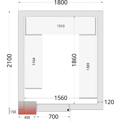 Tefcold Panely ke stavebnicovým boxům 120 mm CR 180x210x220