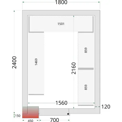 Tefcold Panely ke stavebnicovým boxům 120 mm CR 180x240x220