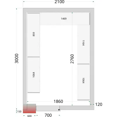 Tefcold Panely ke stavebnicovým boxům 120 mm CR 210x300x220