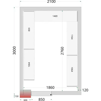 Tefcold Panely ke stavebnicovým boxům 120 mm CR 210x300x220 WD