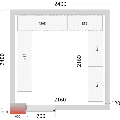 Tefcold Panely ke stavebnicovým boxům 120 mm CR 240x240x220