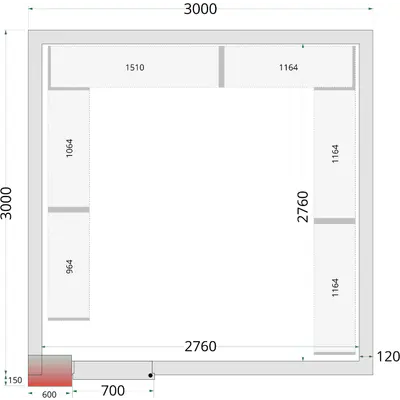 Tefcold Panely ke stavebnicovým boxům 120 mm CR 300x300x220