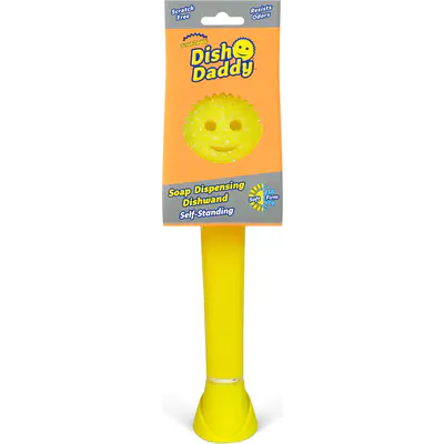 Scrub Daddy Houbička na mytí nádobí, s rukojetí a dávkovačem saponátu - Dish Daddy