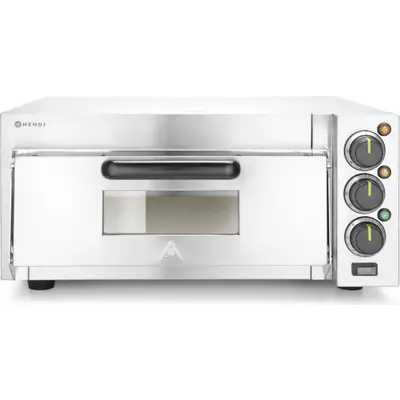 HENDI Pec na pizzu jednokomorová 2000 W, Stříbrná, 230V/2000W, 580x560x(H)275mm
