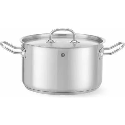 HENDI Hrnec střední s poklicí, Kitchen Line, 6L, ⌀240x(H)135mm