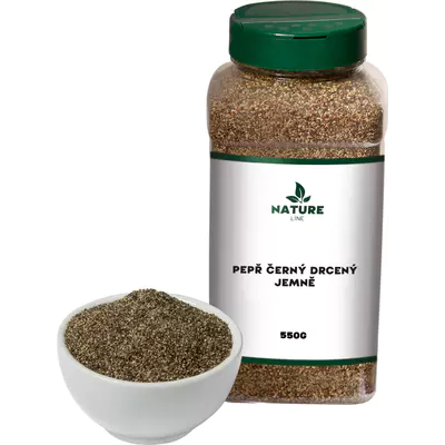 Nature line Pepř černý drcený jemně 550g