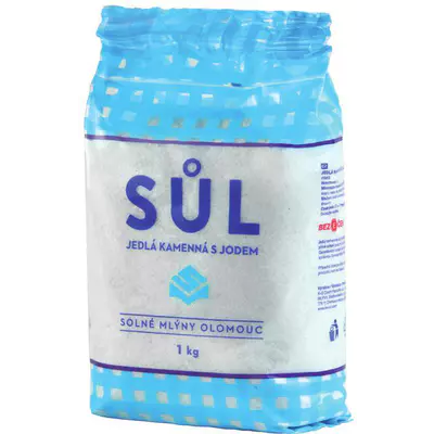 Sůl jedlá kamenná s jódem 1 kg