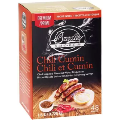 Bradley Smoker Premium Chili Cumin udicí brikety 48ks