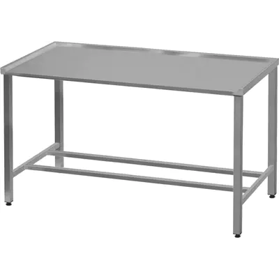 Nerezový stůl uzenářský s lemem na 3 stranách 1800x850x850mm