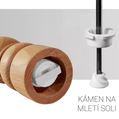 Lidrewa Mlýnek na sůl - Toscana přírodní dřevo (14cm) (2)