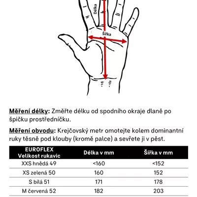 EUROFLEX Řeznická rukavice krátká pravá XL oranžová (2)