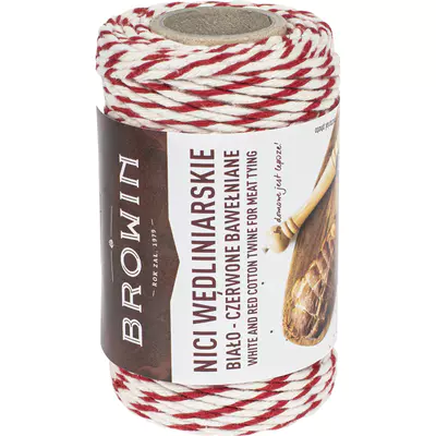 BROWIN Provázek bílo-červený bavlněný na vázání masa (240°C) 55m (2)