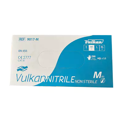 Rukavice nitril VULKAN modrofialové bezprašné vel.M, 200ks (2)