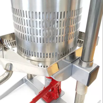 VARES Mnichovice a.s. Lis na ovoce HYDRAULIC 18 L nerez, vč. textilní vložky a kohoutku (5)