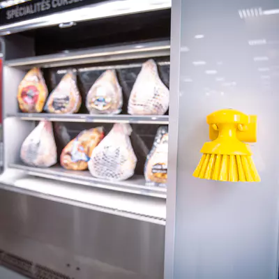 Vikan Kartáč ruční tvrdý kulatý - žlutý (4)