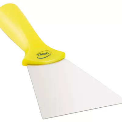 Vikan Škrabka nerez na násadu 100mm žlutá 40116 (2)