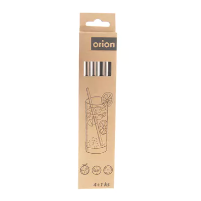 Orion Brčko nerez nápojové smoothie 4ks 21,5cm + kartáček (3)