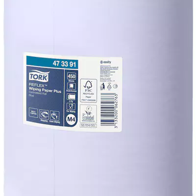 Tork Utěrka papírová Plus Reflex, 2 vrstvy, 1 x 6, modrá M4 - 473391 (2)
