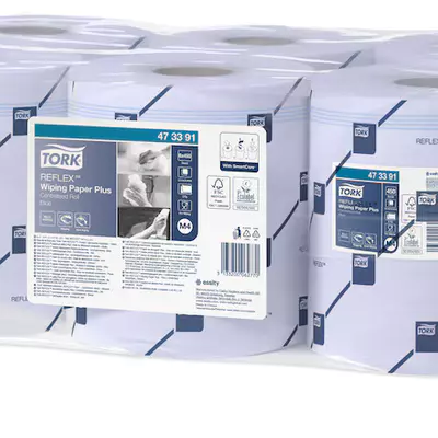 Tork Utěrka papírová Plus Reflex, 2 vrstvy, 1 x 6, modrá M4 - 473391 (3)