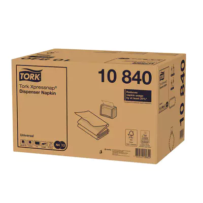 Tork Ubrousky Universal do zásobníku Interfold, 1 vrstva, 8x 1125 ks, bílá N4, N12 - 10840 (4)