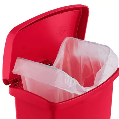 Rubbermaid Koš plastový nášlapný odpadkový bílý 68l (6)