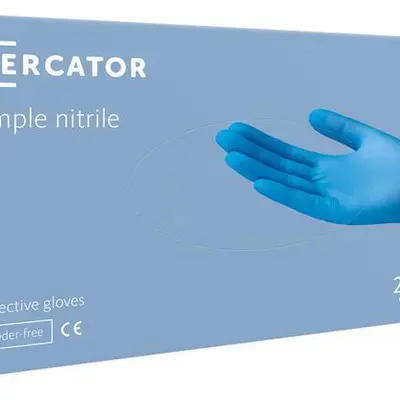 Rukavice nitril SAFE modré bezprašné vel. M, 100ks (3)