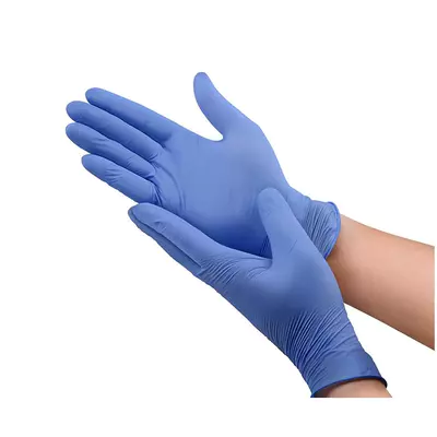 Rukavice nitril SAFE modré bezprašné vel. M, 100ks (2)