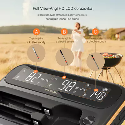 Teploměr BBQ bezdrátový WiFi & Bluetooth INT-12-BW Inkbird (4)