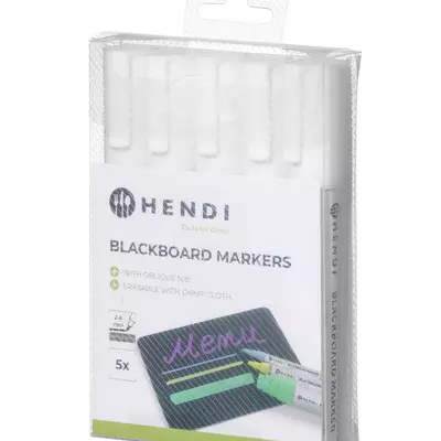 HENDI Popisovač tabule bílý  5 ks (4)
