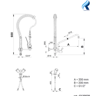 RdF Sprcha tlaková na nádobí STAR 166 (2)