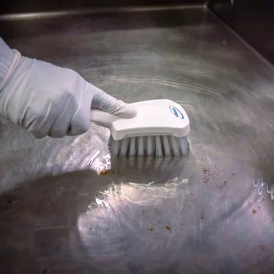 Vikan Kartáč ruční s prodlouženou rukojetí - žlutý (3)