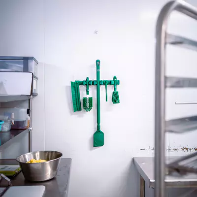 Vikan Kartáč ruční s prodlouženou rukojetí - oranžový (5)
