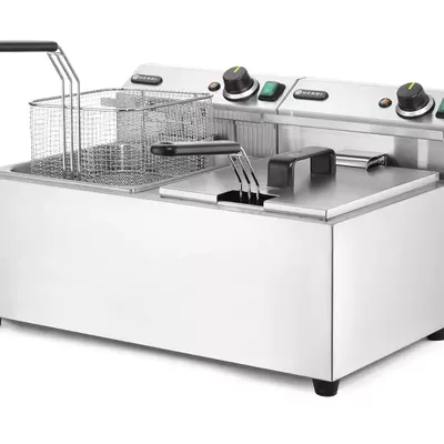 HENDI Fritéza, 2 × 8 l, HENDI, Profi Line, 16L, 230V (6)