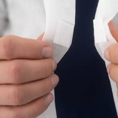 Plášť jednorázový suchý zip bílý XXL (4)
