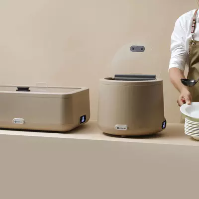 HENDI Chafing dish UNIQ, Béžová, 220-240V/700W (3)