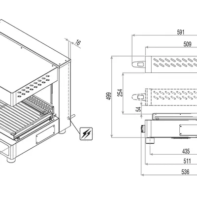 MODULINE Gril salamander SEH004E Grill Plus (400V) (3)
