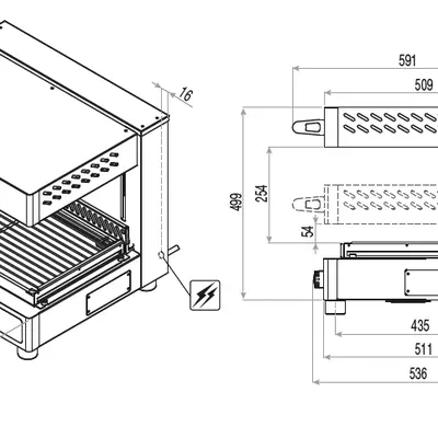 MODULINE Gril salamander SEH003E Grill Plus (400V) (5)