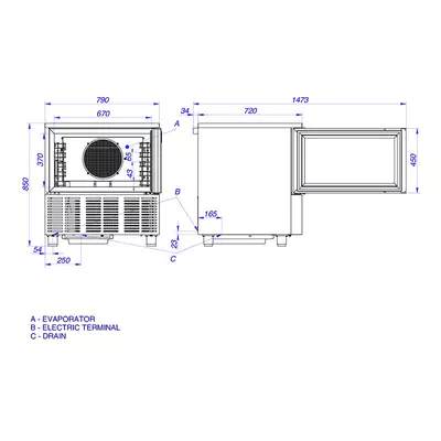 Asber Zmrazovač šokový PBC-05      5x (GN1/1-EN)   230V (2)