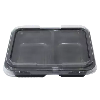 Zatavovací miska 227x178x50 2-dílná černá rovná přep. (50ks) (2)