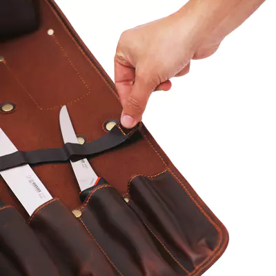 Petr Duben Kožené pouzdro na nože, 7dílné – česká výroba (4)