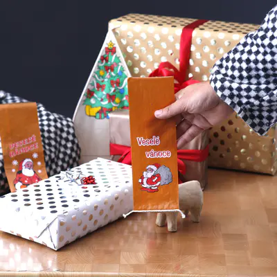 Santa s pytlem saček 80 x 250 mm, hmotnost po naplnění 0,4 kg (3)